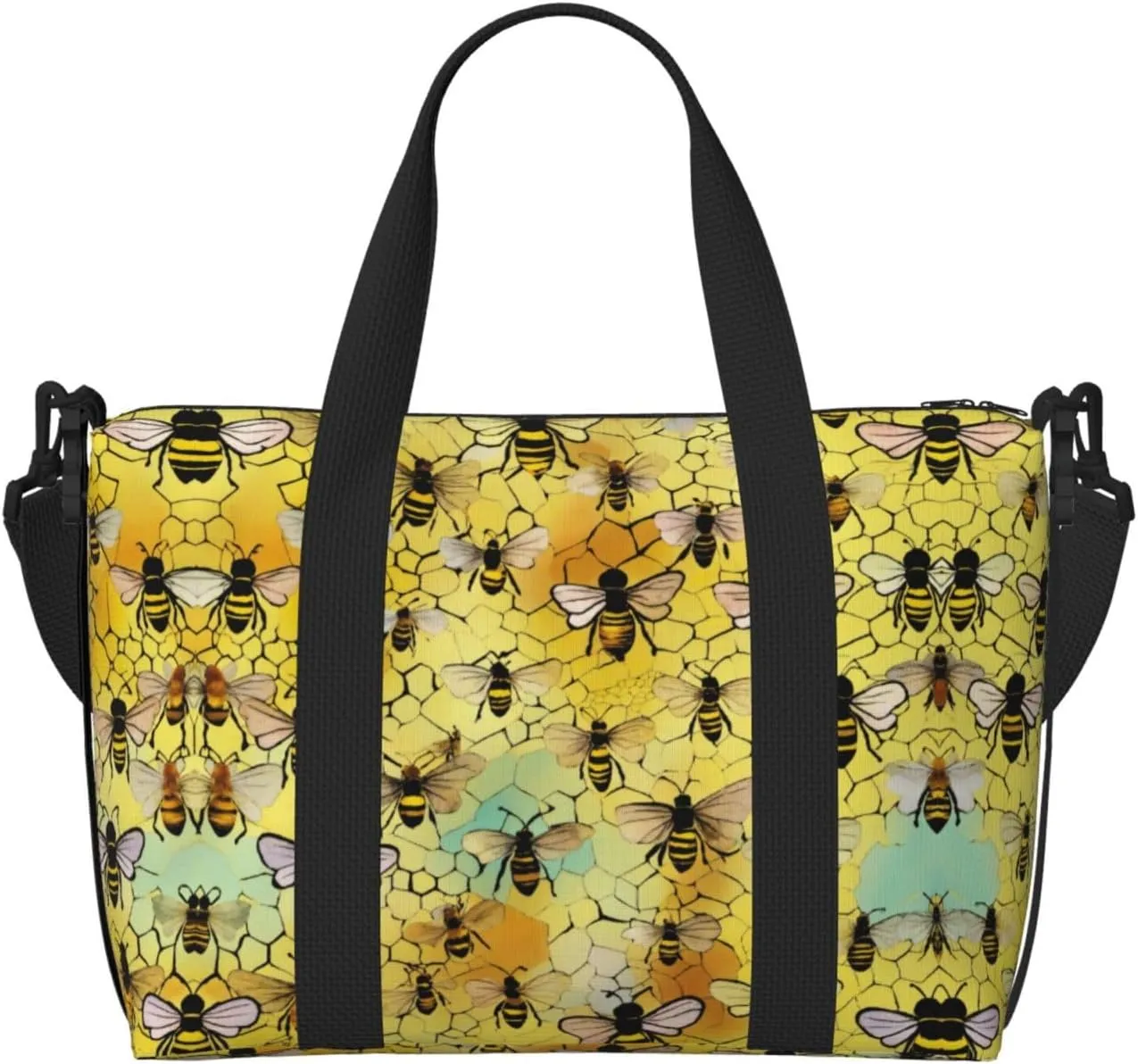 Bee Flying Print Fashionable Handbag Crossbody Bag,Perfect For Travel,Weekend Getaways And Daily Use