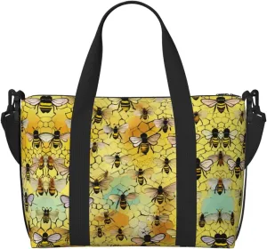 Bee Flying Print Fashionable Handbag Crossbody Bag,Perfect For Travel,Weekend Getaways And Daily Use