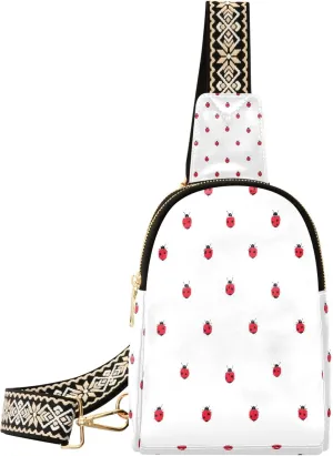 Beetle Theme Crossbody Bag for Men and Women, Adjustable Shoulder Strap Sling Bag, Fanny Pack Sling Backpack Suitable for Outdoor, Running, Travelling