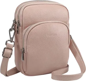 befen Small Genuine Leather Crossbody Bag for Women Trendy Crossbody Purses with RFID Blocking Card Slots