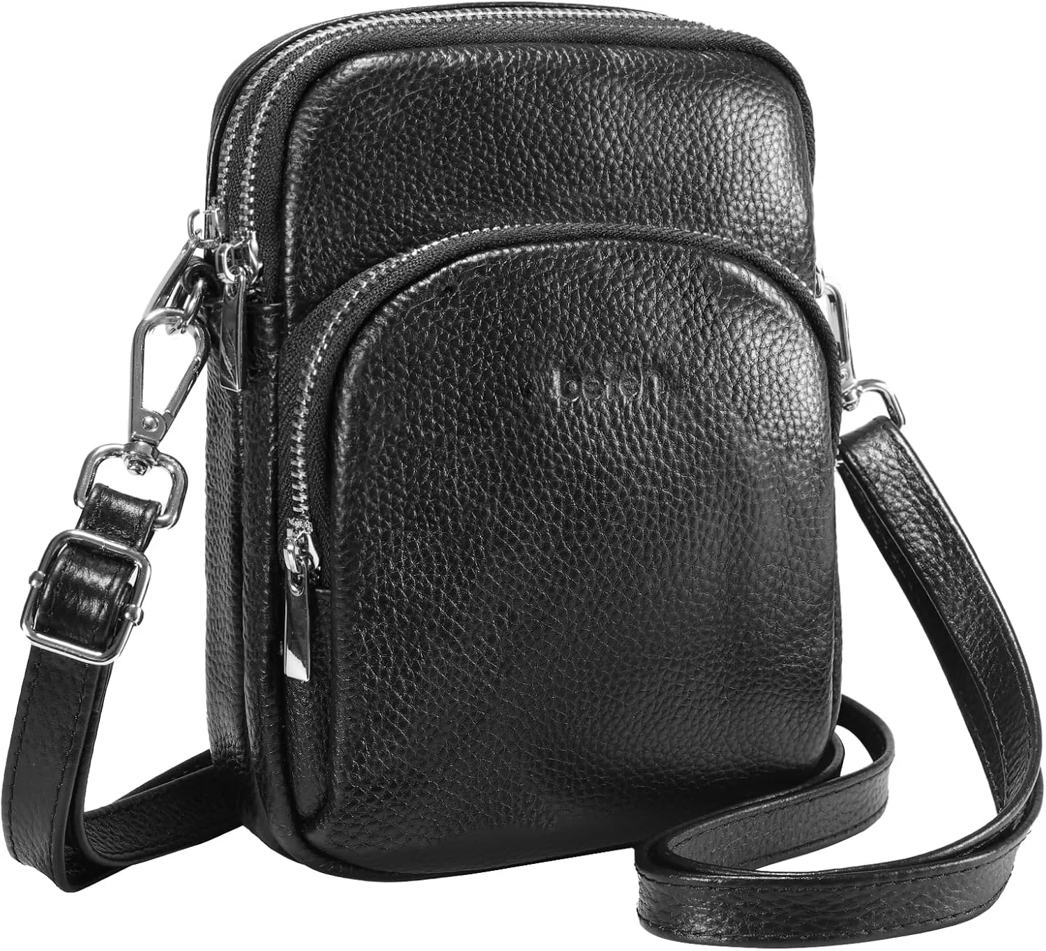 befen Small Genuine Leather Crossbody Bag for Women Trendy Crossbody Purses with RFID Blocking Card Slots