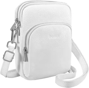 befen Small Genuine Leather Crossbody Bag for Women Trendy Crossbody Purses with RFID Blocking Card Slots