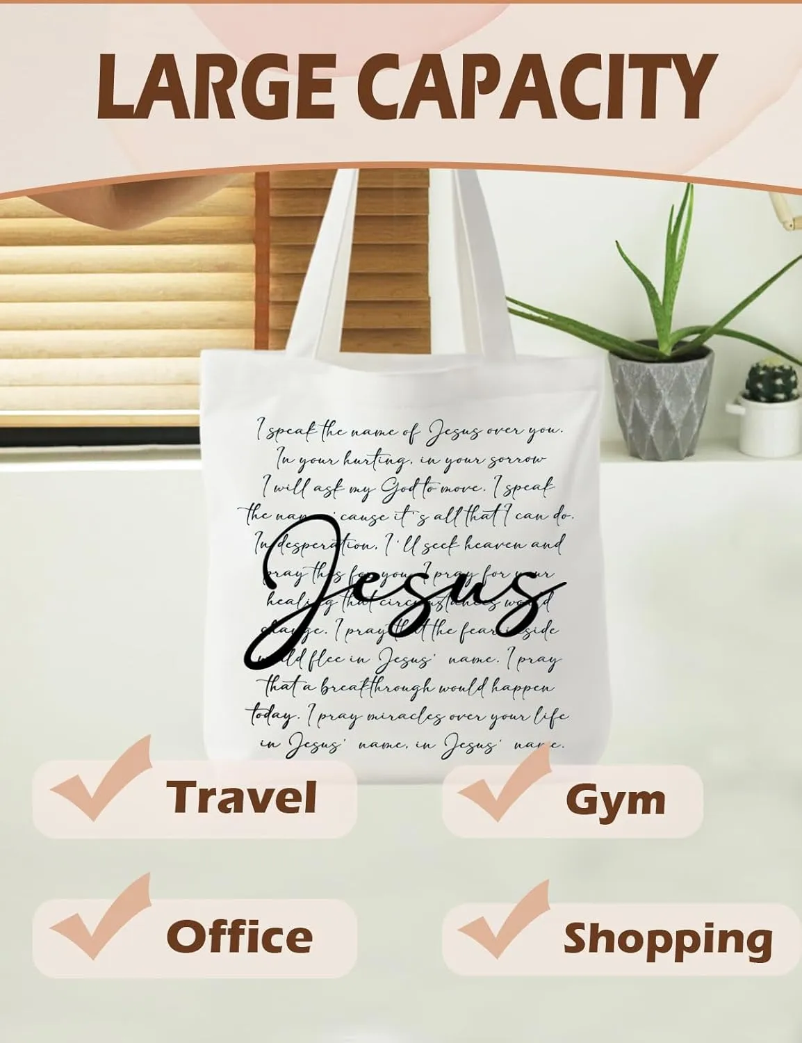 Bible Bags for Women, Christian Tote Bag, Gifts for Christian Women