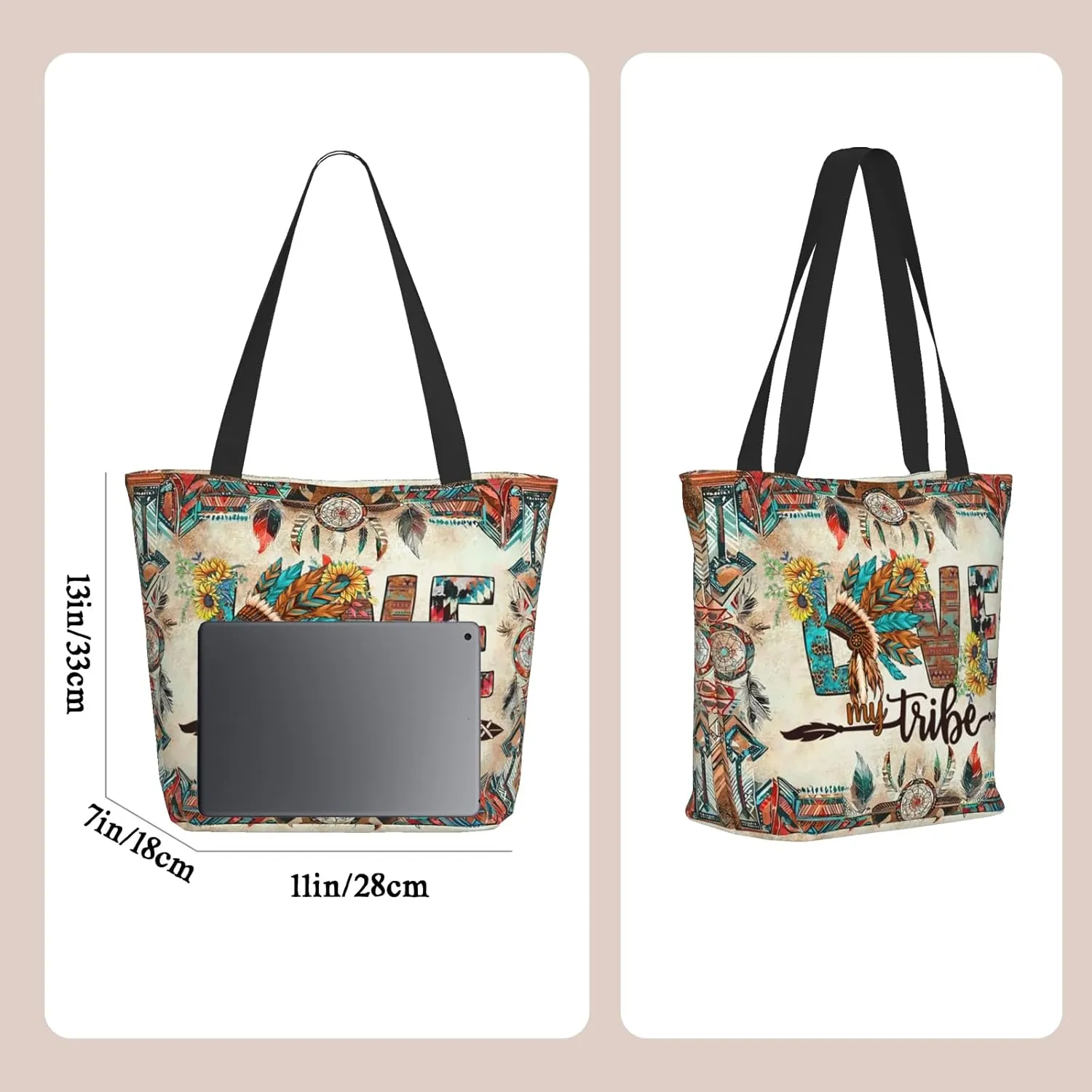 Bible Tote Bags for Women Christian Tote Bag Church Shoulder Bag Inspirational Bags With Zipper Bible Verse Gifts