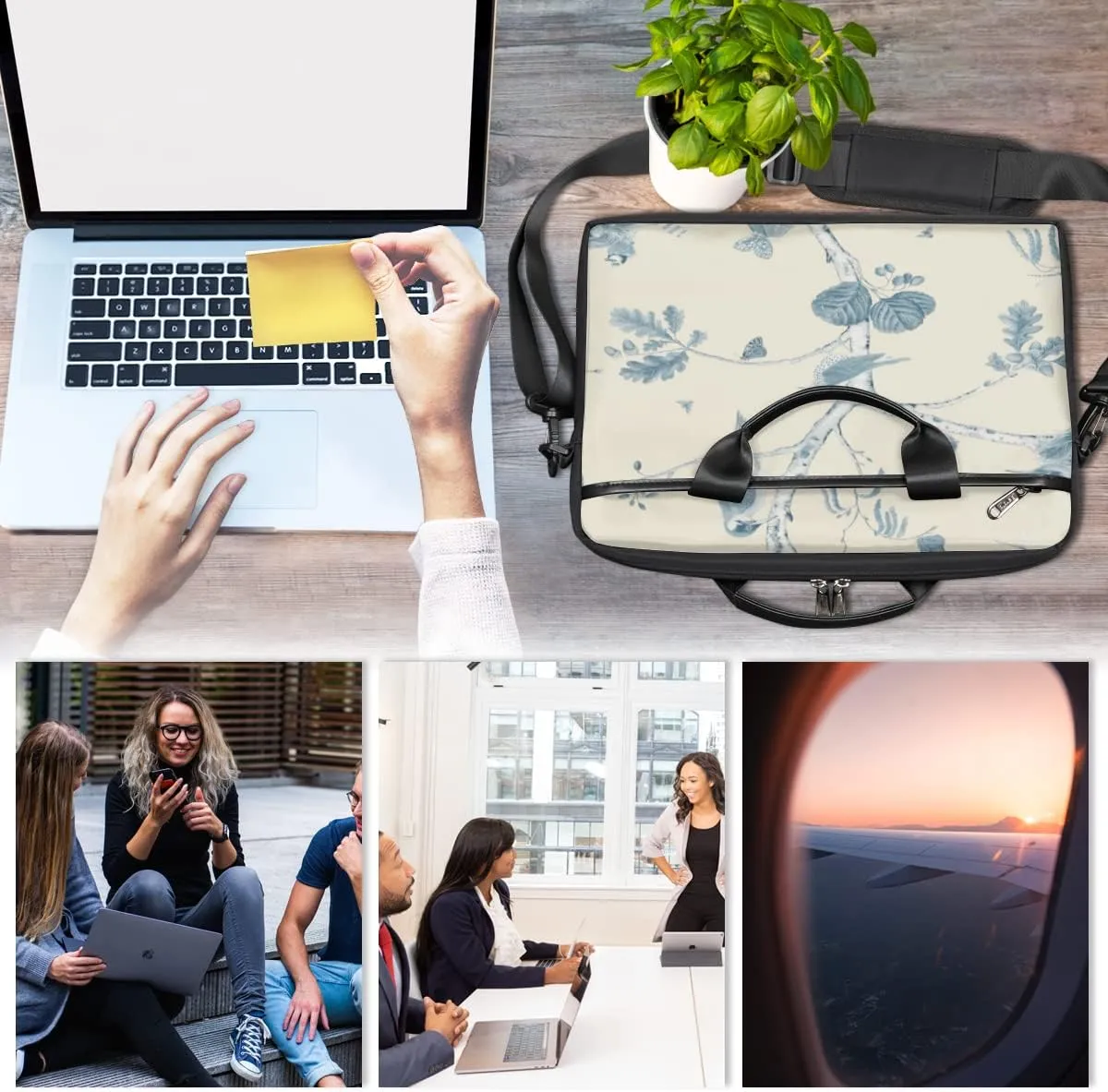 Billiards Sport Laptop Shoulder Messenger Bag Waterproof Laptop Briefcase with Handle and Padded Strap Case Sleeve