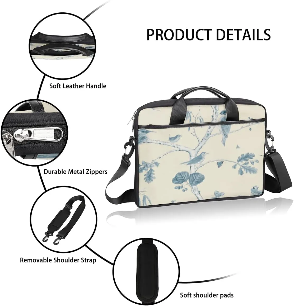 Billiards Sport Laptop Shoulder Messenger Bag Waterproof Laptop Briefcase with Handle and Padded Strap Case Sleeve