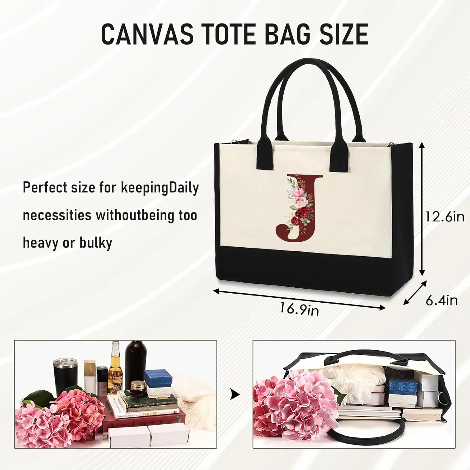 Birthday Gifts for Women - Christmas Gifts for Women, Canvas Beach Tote Bag for Mom Her Wife Best Friends Teacher