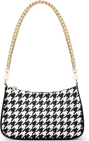 Black-white Houndstooth Crossbody Bags for Women Tote Bag Women's Shoulder Handbags Clutch Purses for Women