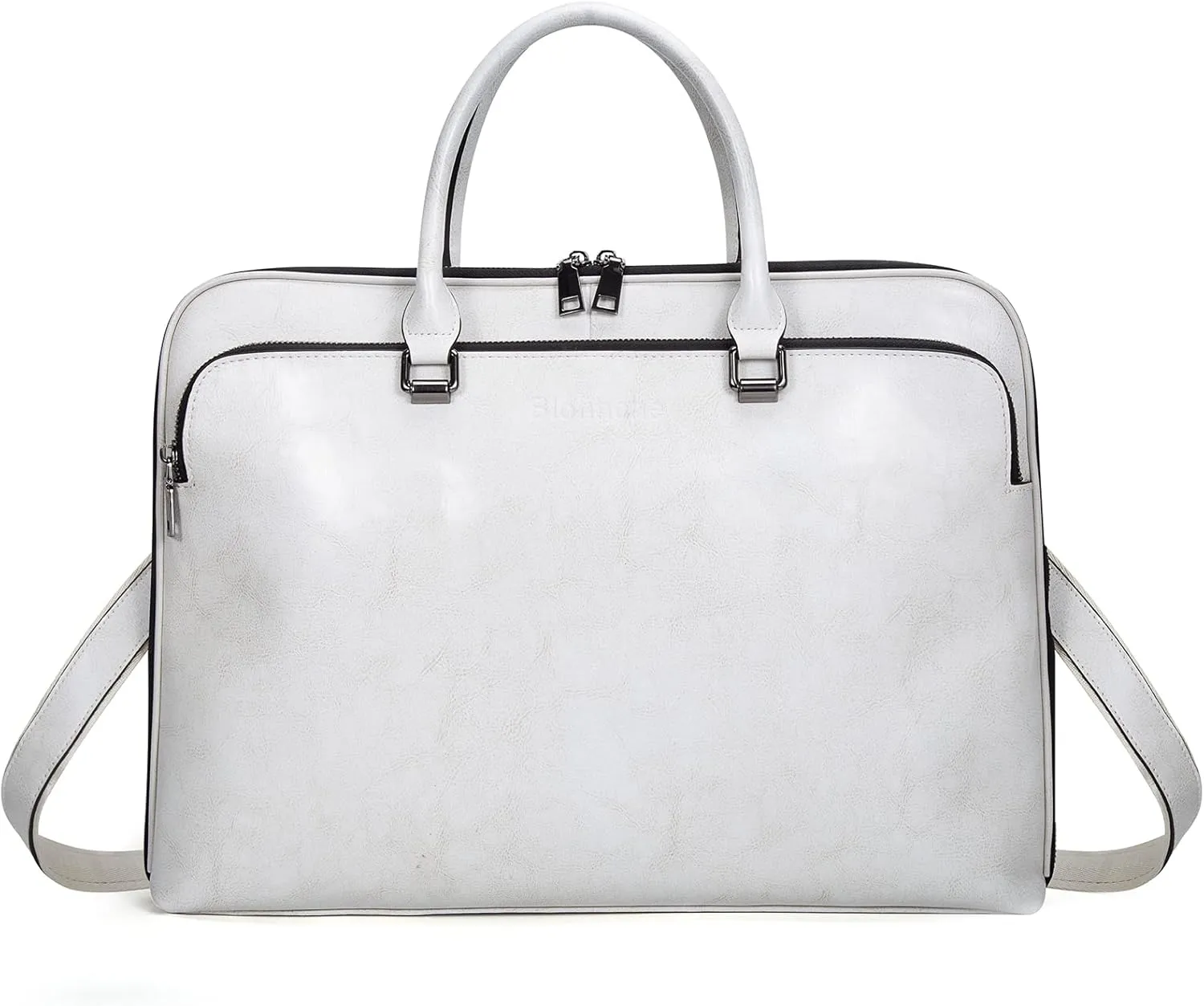 Blofinche Laptop Messenger shoulder bag: Genuine Leather work Briefcase 13.3 15.6 inch designer handbag