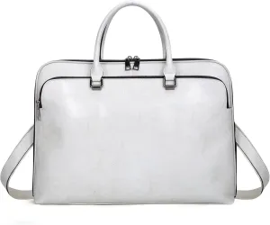 Blofinche Laptop Messenger shoulder bag: Genuine Leather work Briefcase 13.3 15.6 inch designer handbag