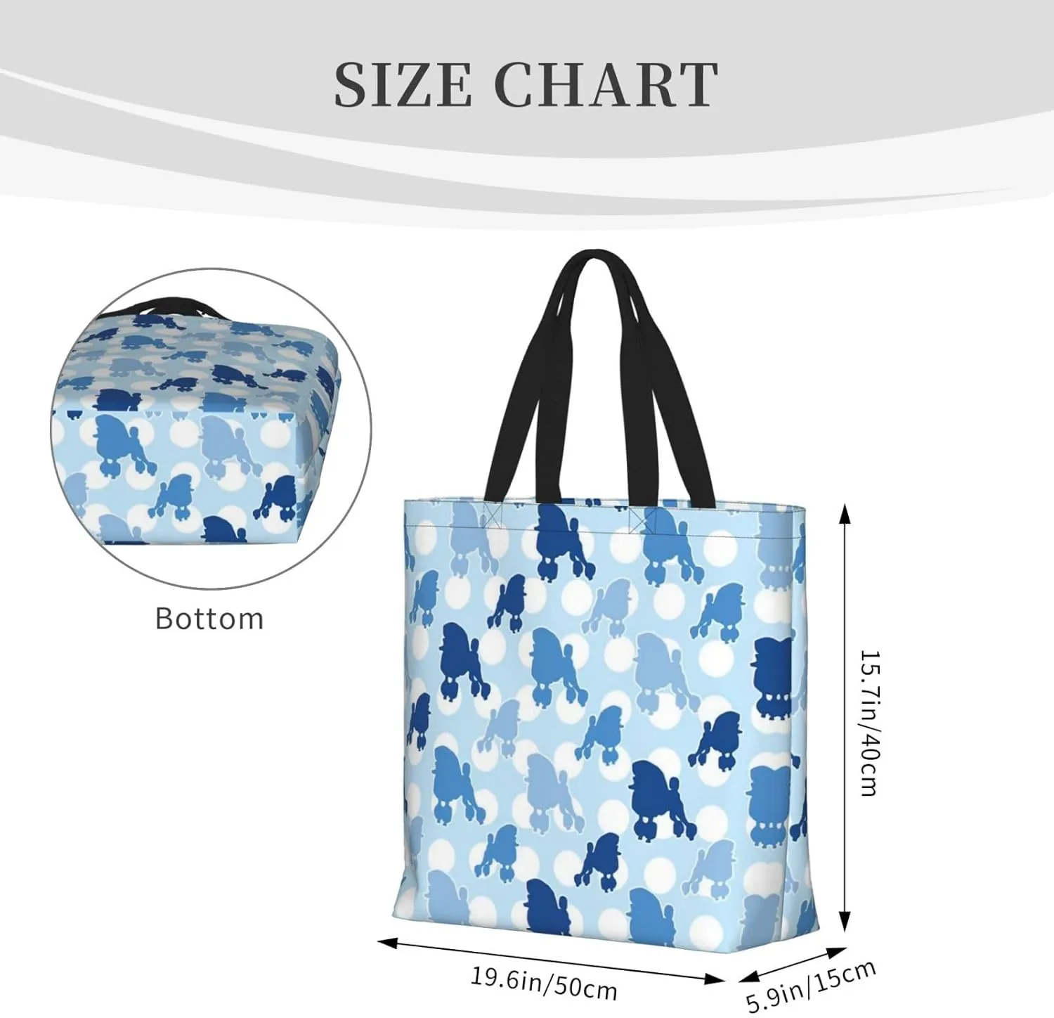 Blue Camo Print Tote Bags Reusable Grocery Bag Shoulde Bag Handbag For Office Shopping Travel Women Casual Work