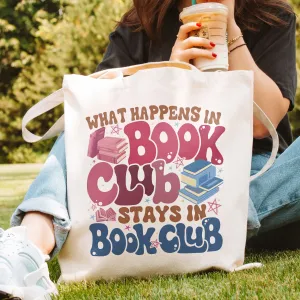 Book Club Tote Bag – Retro Reader Aesthetic