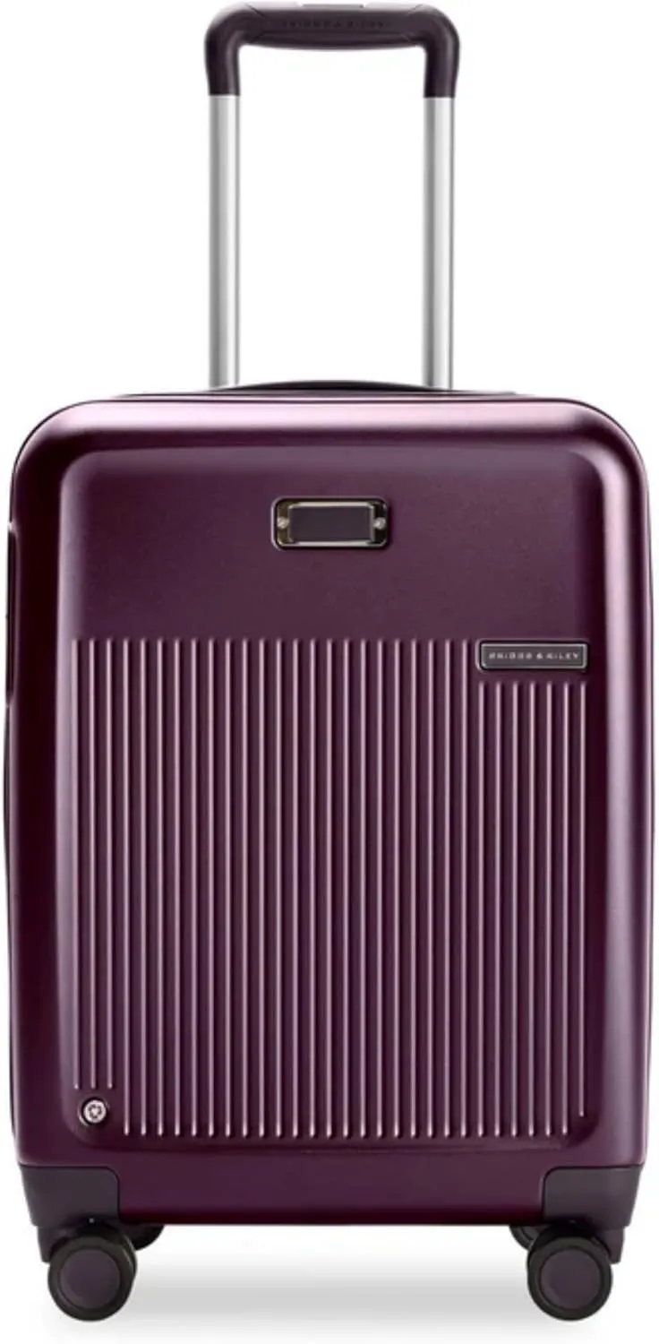 Briggs & Riley 21" Global Carry On Expandable Spinner - Luggage for Travel, Suitcases with Wheels, Hardside Rolling Bag for Men & Women, Self-Repairing Zipper - Sympatico Collection, Plum
