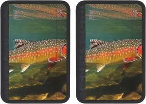 Brook Trout Fly Fishing Car Seat Belt Cover 2 Pack Soft Comfortable Car Seat Belt Pad Harness Pads Shoulder Strap Covers Neck Cushion Protector Universal Fit for Cars and Backpack