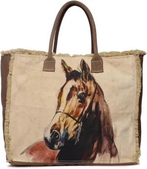 Brown Horse - Wristlet Wallets for Women, Crossbody Sling, Tote Bag, Book Bag, Large Tote Bags, Throw Pillows