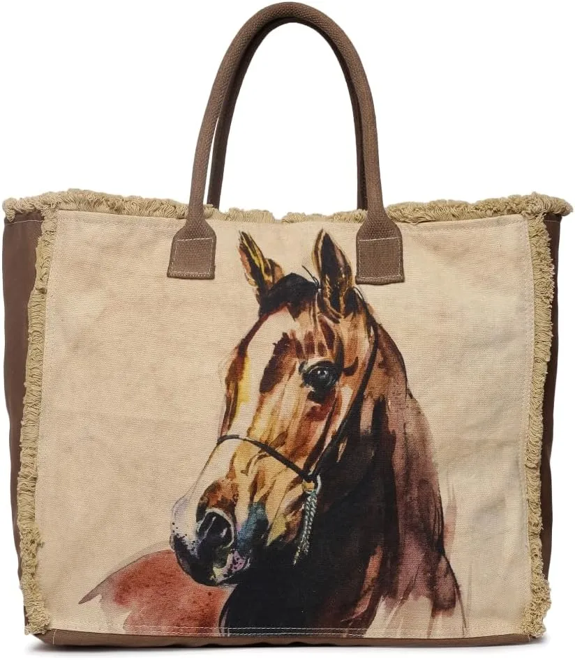Brown Horse - Wristlet Wallets for Women, Crossbody Sling, Tote Bag, Book Bag, Large Tote Bags, Throw Pillows