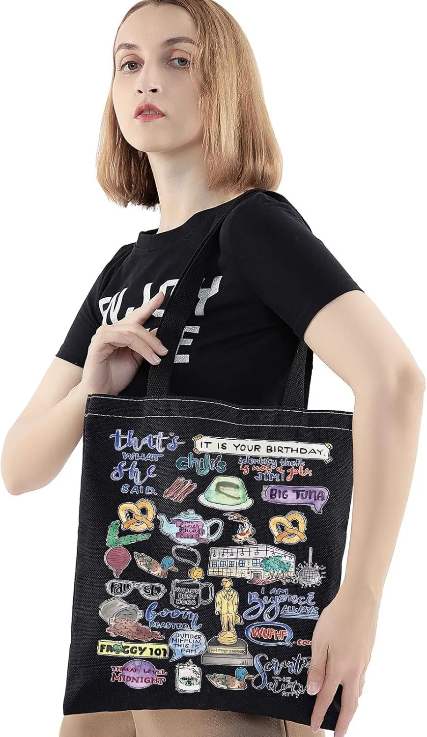 BWKTOP The Office Tote Bag - Michael And Dwight Fans Gift - Shoulder Bag - Themed Merchandise