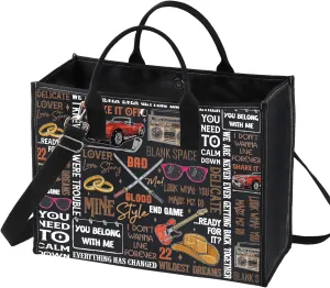 BWWKTOP WZMPA Singer Album Canvas Tote Bag Tour Gifts Song Lyrics Shoulder Bag Merchandise