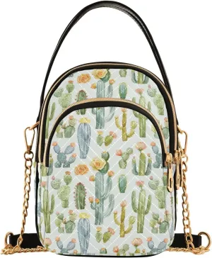 Cactus Succulent Small Crossbody Bags for Women Adjustable Strap Purses Travel Handbags 20855957