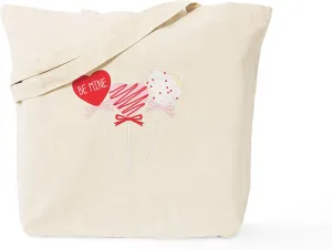 CafePress Be Mine Heart Tote Bag Reusable Natural Beige Canvas Shopping Bag