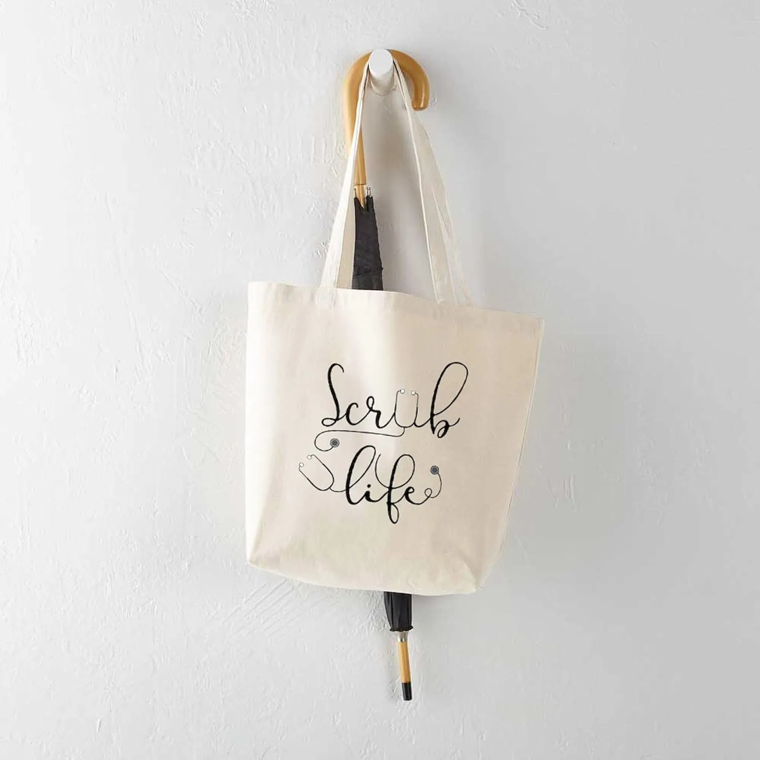 CafePress Scrub Life Tote Bag Natural Canvas Tote Bag, Reusable Shopping Bag