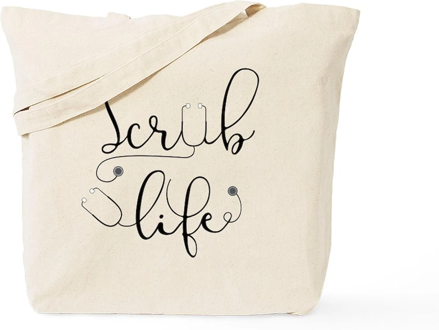 CafePress Scrub Life Tote Bag Natural Canvas Tote Bag, Reusable Shopping Bag