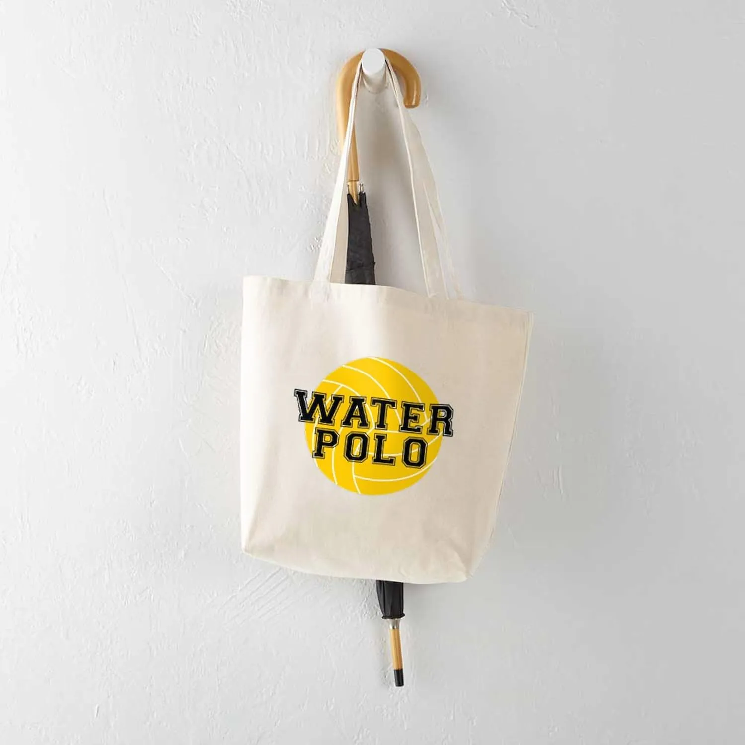 CafePress Water Polo Tote Bag Natural Canvas Tote Bag, Reusable Shopping Bag