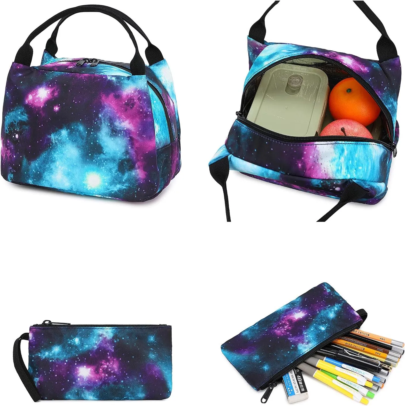 CAMTOP Backpack for School Kids Cute Backpacks for Girls Elementary Lighweight Bookbag with Lunch Box Pencil Case 3 in 1
