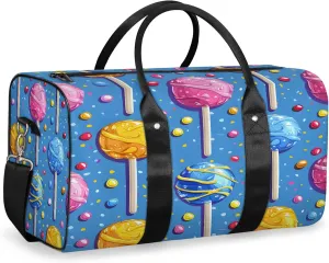 Candy Duffle Bag for Travel, Overnight Weekend Gym Carry On Luggage Bag, Colorful Travel Duffel Bag for Men Women