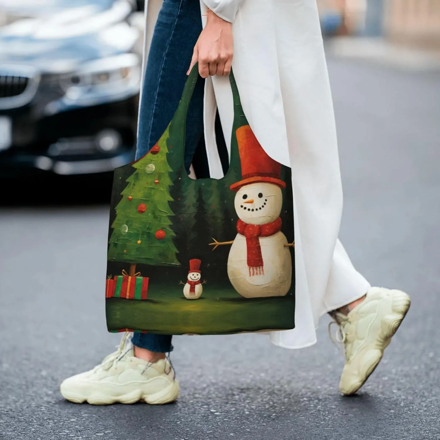 Canvas Aesthetic Tote Bag forBeach Bag Shopping BagsShoulder Bag Reusable Grocery Bags