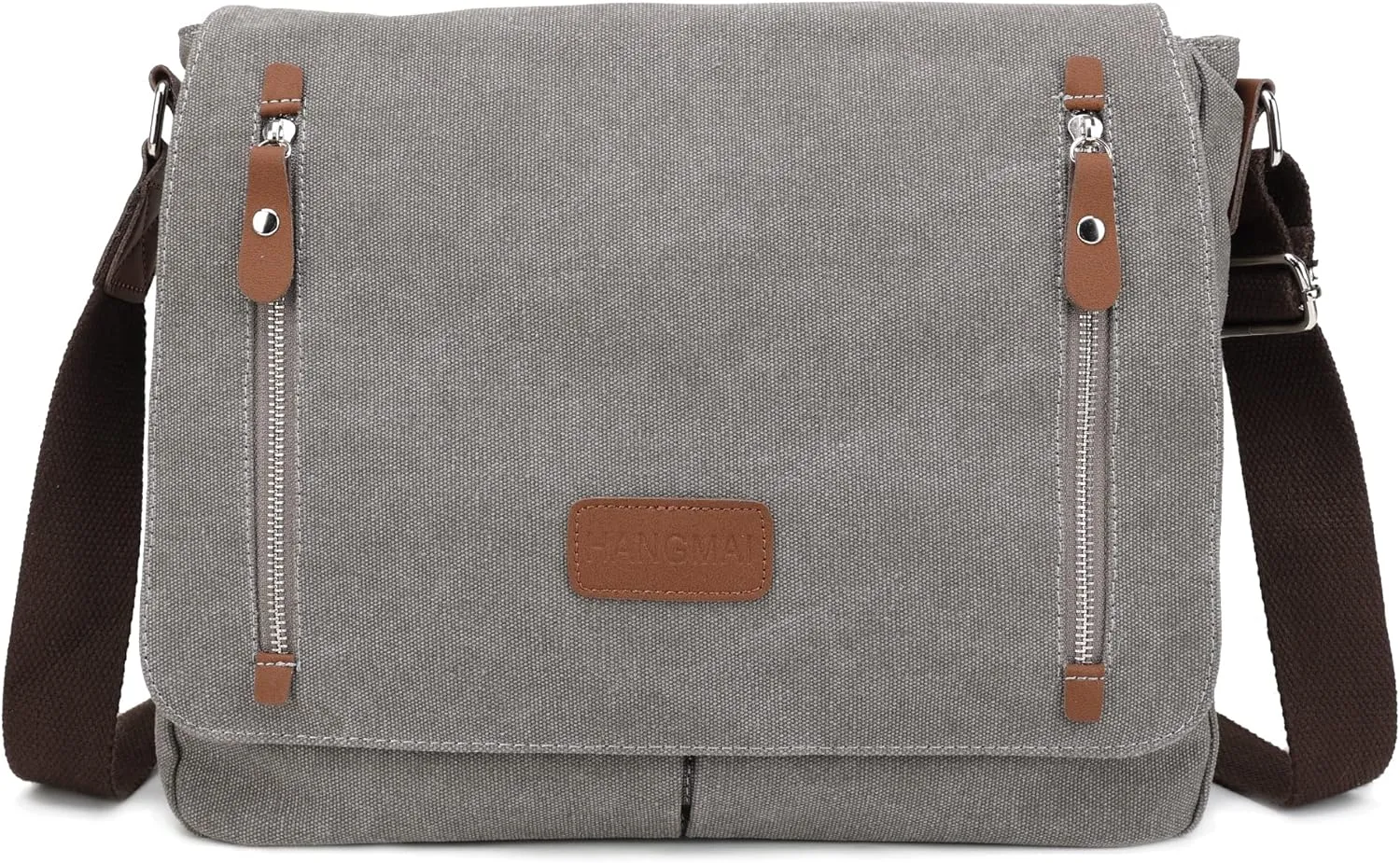 Canvas Messenger bag for Men Women, Shoulder Crossbody Bag for 13.3" Laptop, Office,Business