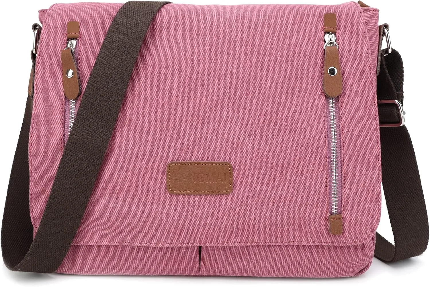 Canvas Messenger bag for Men Women, Shoulder Crossbody Bag for 13.3" Laptop, Office,Business