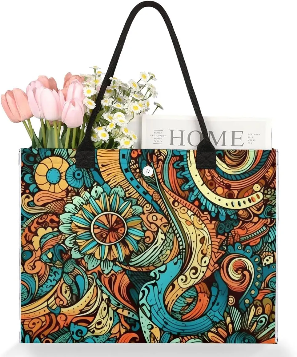 Canvas Tote Bags, Reusable Canvas Bags Use For Grocery Bags, Shopping Bags, Work, Daily Use