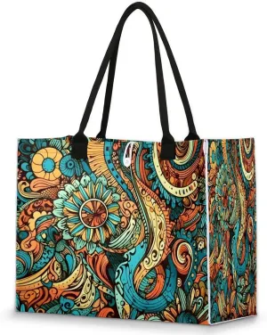 Canvas Tote Bags, Reusable Canvas Bags Use For Grocery Bags, Shopping Bags, Work, Daily Use