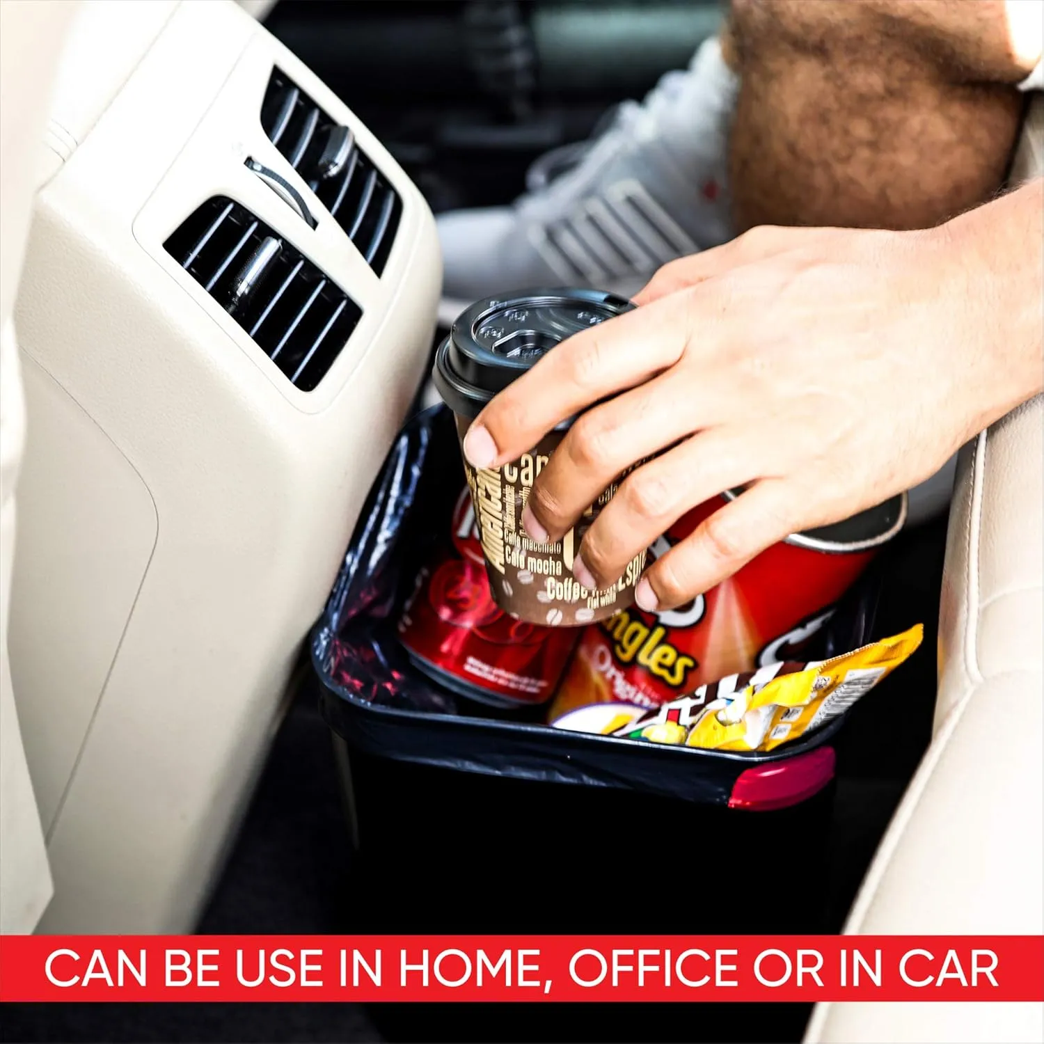 Car Trash Can Trash Bags – Multipurpose Heavy-Duty Waste Bags, Leakproof & Durable for Auto, Home, Office & Travel for Haussimple Small Medium Large Car Garbage Bins (6-Pack Roll, Large)