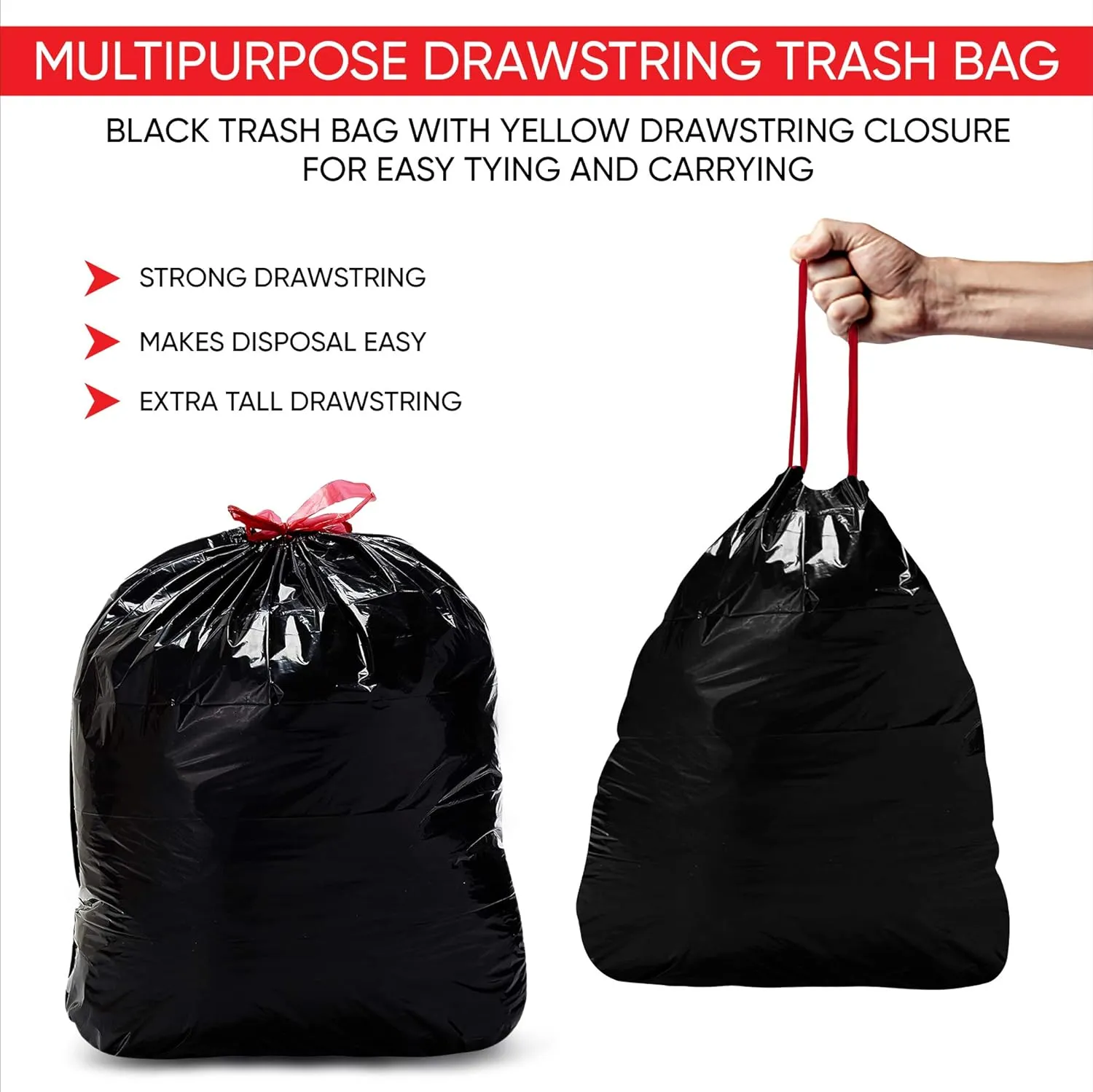 Car Trash Can Trash Bags – Multipurpose Heavy-Duty Waste Bags, Leakproof & Durable for Auto, Home, Office & Travel for Haussimple Small Medium Large Car Garbage Bins (6-Pack Roll, Large)