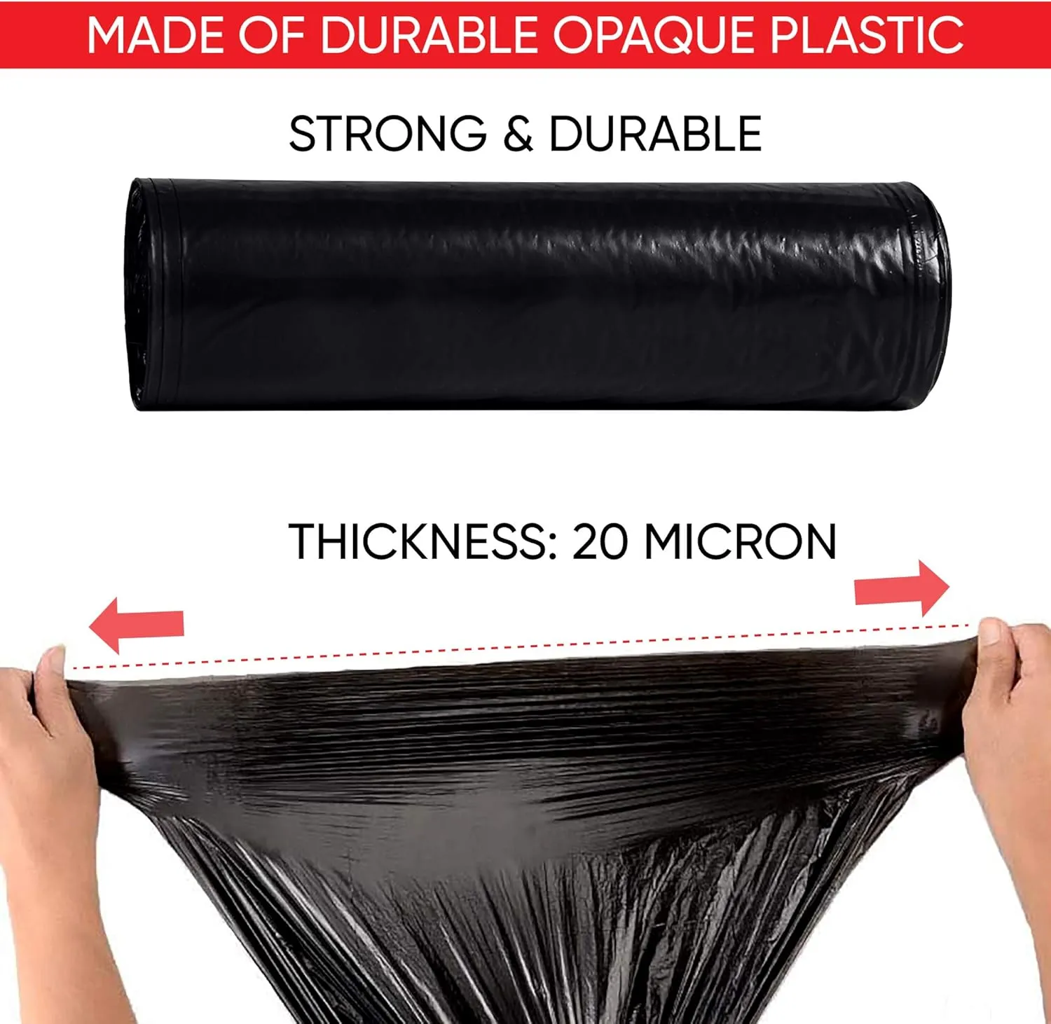 Car Trash Can Trash Bags – Multipurpose Heavy-Duty Waste Bags, Leakproof & Durable for Auto, Home, Office & Travel for Haussimple Small Medium Large Car Garbage Bins (6-Pack Roll, Large)