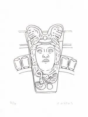Carving, Hermes, unframed