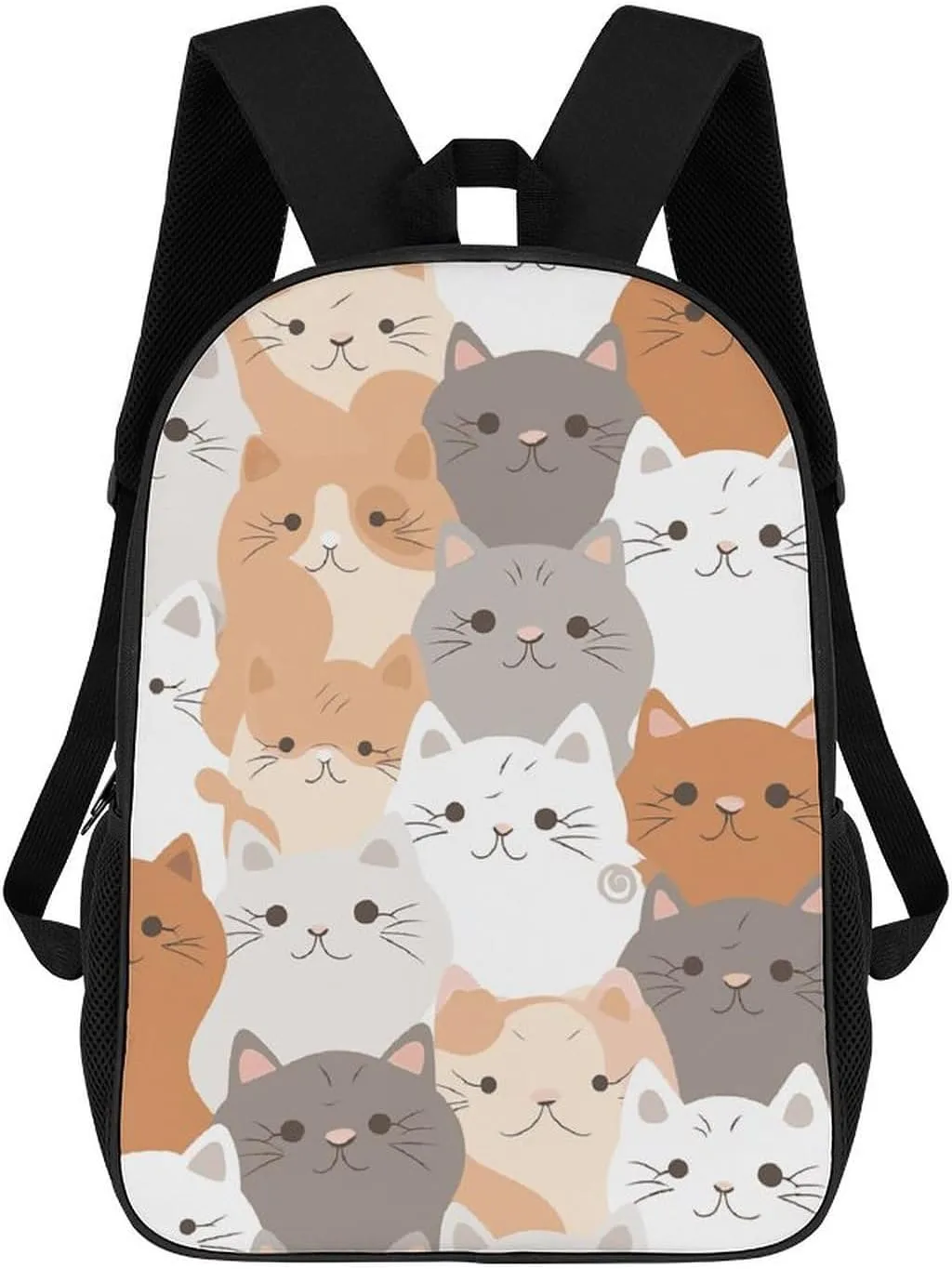 Casual Backpack for Men Women Waterproof Lightweight Daypack Travel Laptop Bag Orange Cats