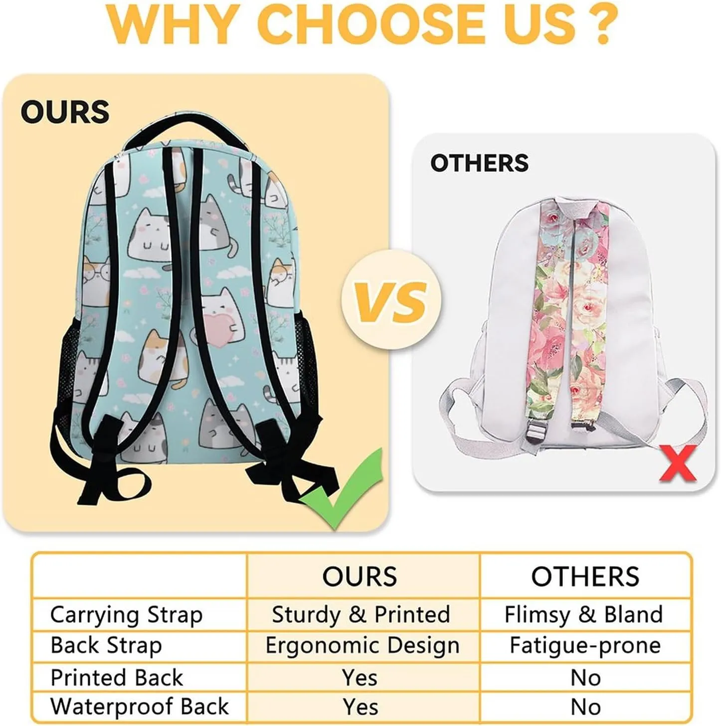 Cat Backpack for Girls Boys, 16 Inch Green Backpacks for School, Cute Lightweight Durable Bookbag for Kids