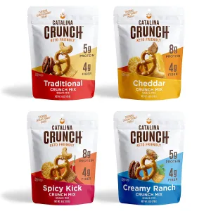 Catalina Crunch Mix Keto Snack Mix Variety Pack | Keto Friendly, Low Carb, Protein Snacks, 6 oz (Pack of 4)