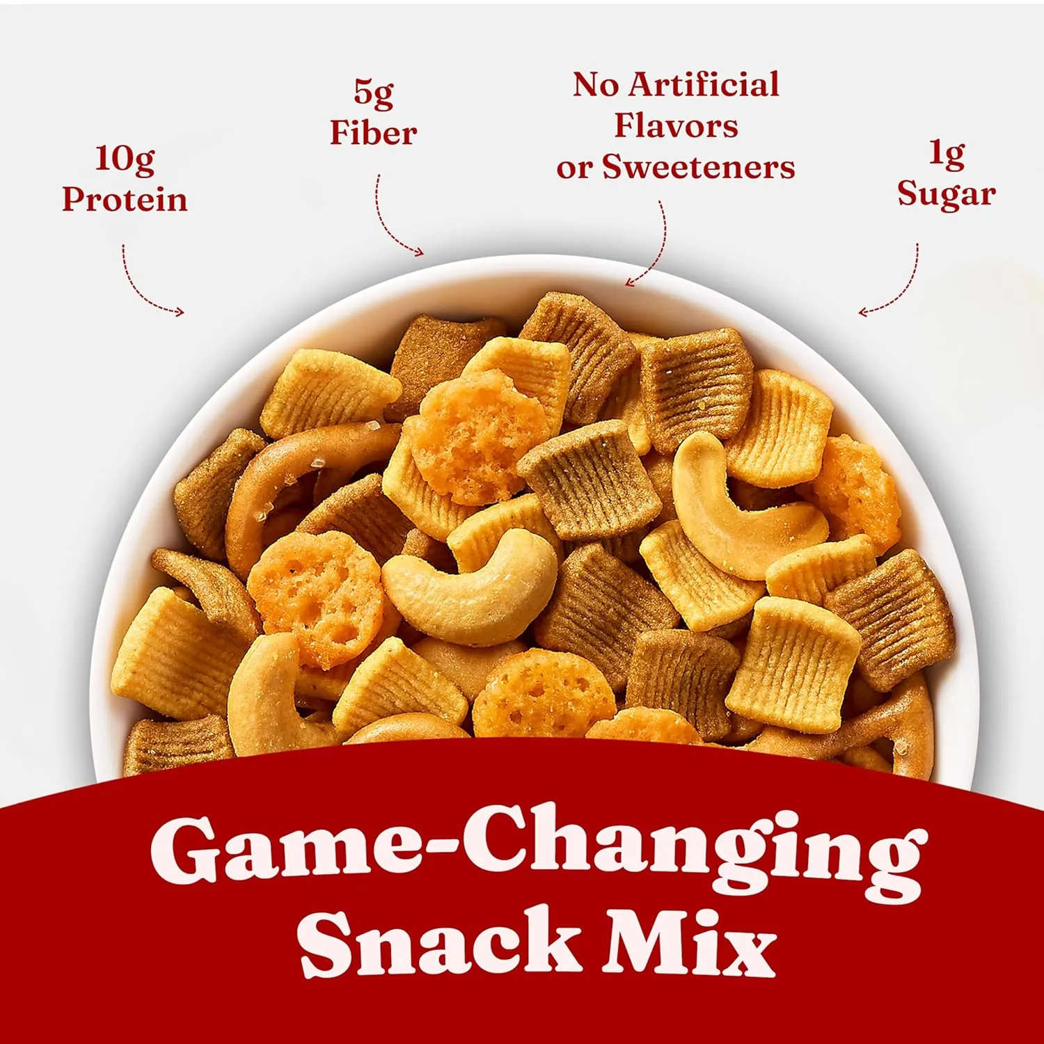 Catalina Crunch Protein Snack Mix with Cheese Crisps | 10g Protein, 1g Sugar per Serving | Good Source of Fiber, Keto, Gluten Free | Spicy Kick, 5.25 Ounce Bag (Pack of 5) - Packaging May Vary