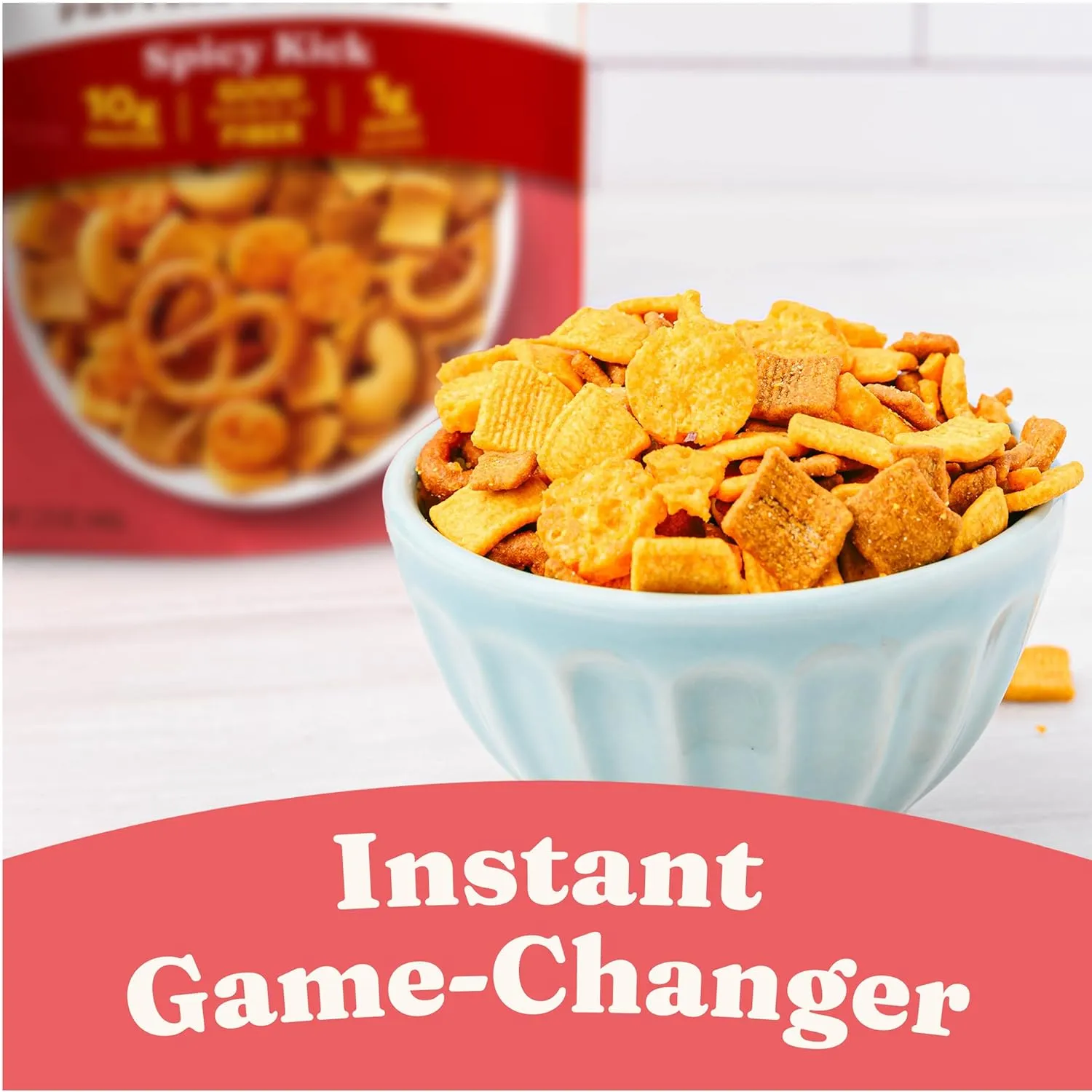 Catalina Crunch Protein Snack Mix with Cheese Crisps | 10g Protein, 1g Sugar per Serving | Good Source of Fiber, Keto, Gluten Free | Spicy Kick, 5.25 Ounce Bag (Pack of 5) - Packaging May Vary