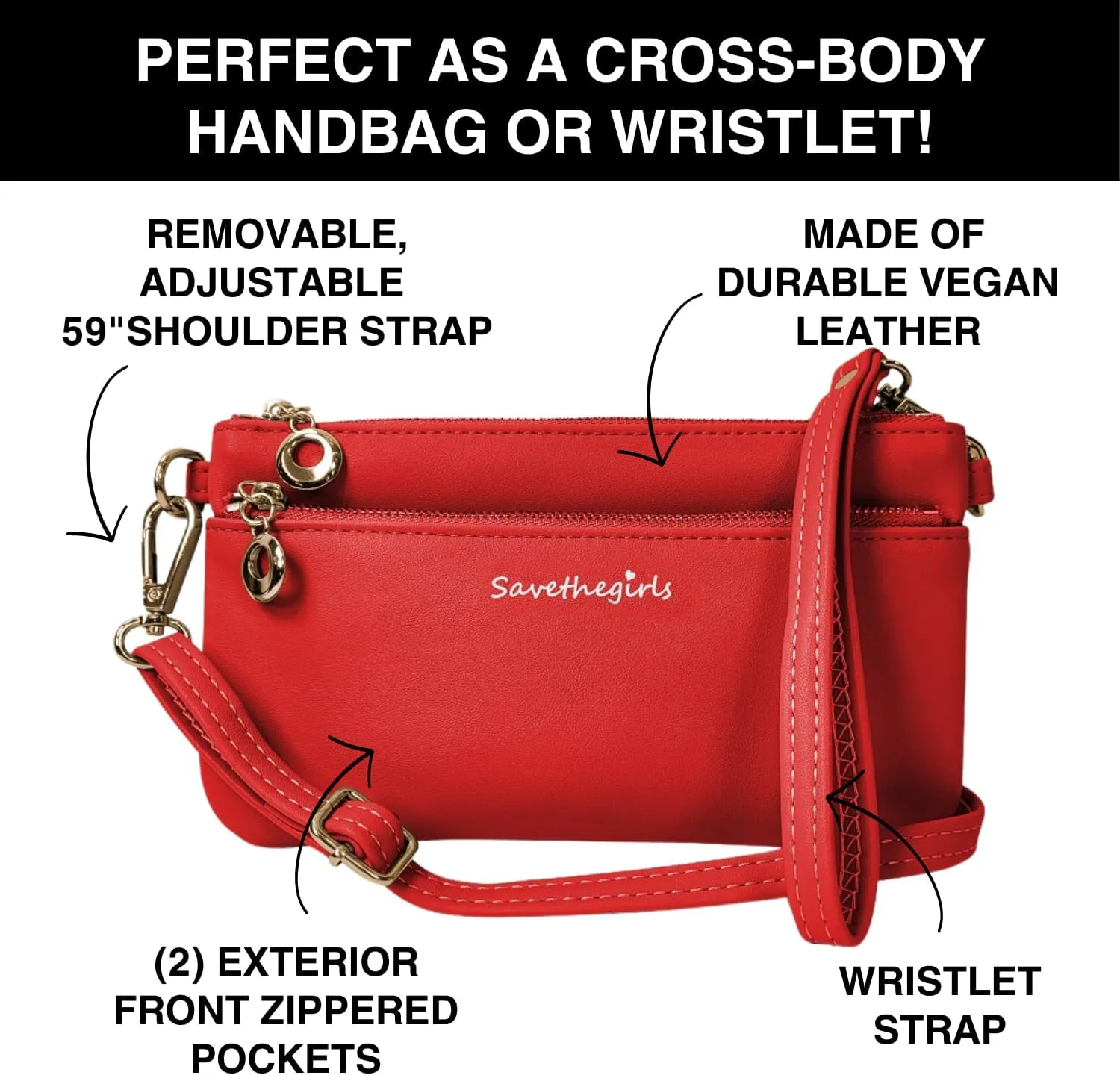 Cell Phone Purse - Touch Screen Women’s Crossbody Bag - Clutch Purses for Women (Bella)