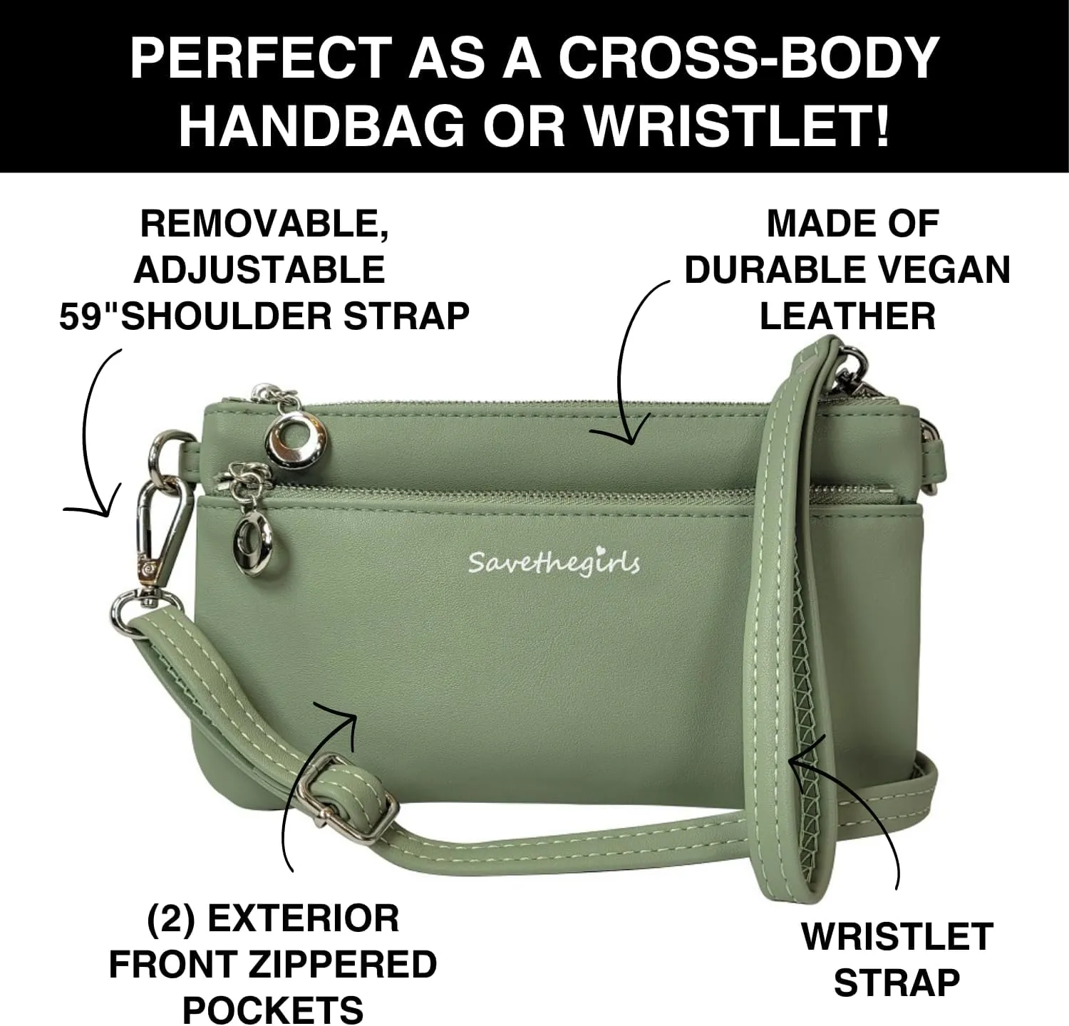 Cell Phone Purse - Touch Screen Women’s Crossbody Bag - Clutch Purses for Women (Bella)
