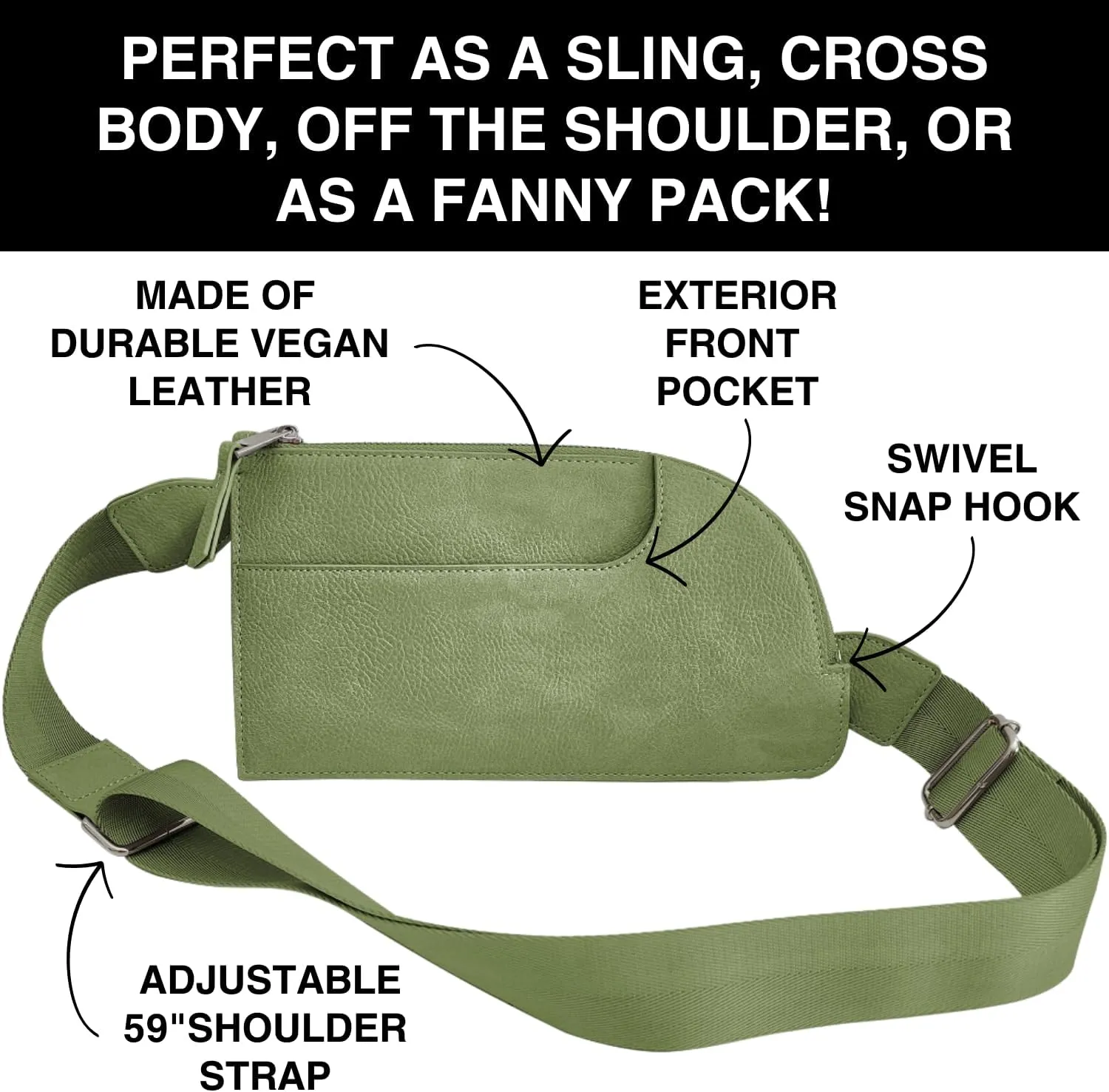 Cell Phone RFID Sling Bag - Touch Screen Women’s Sling Purse Crossbody for Woman (RFID BFF)