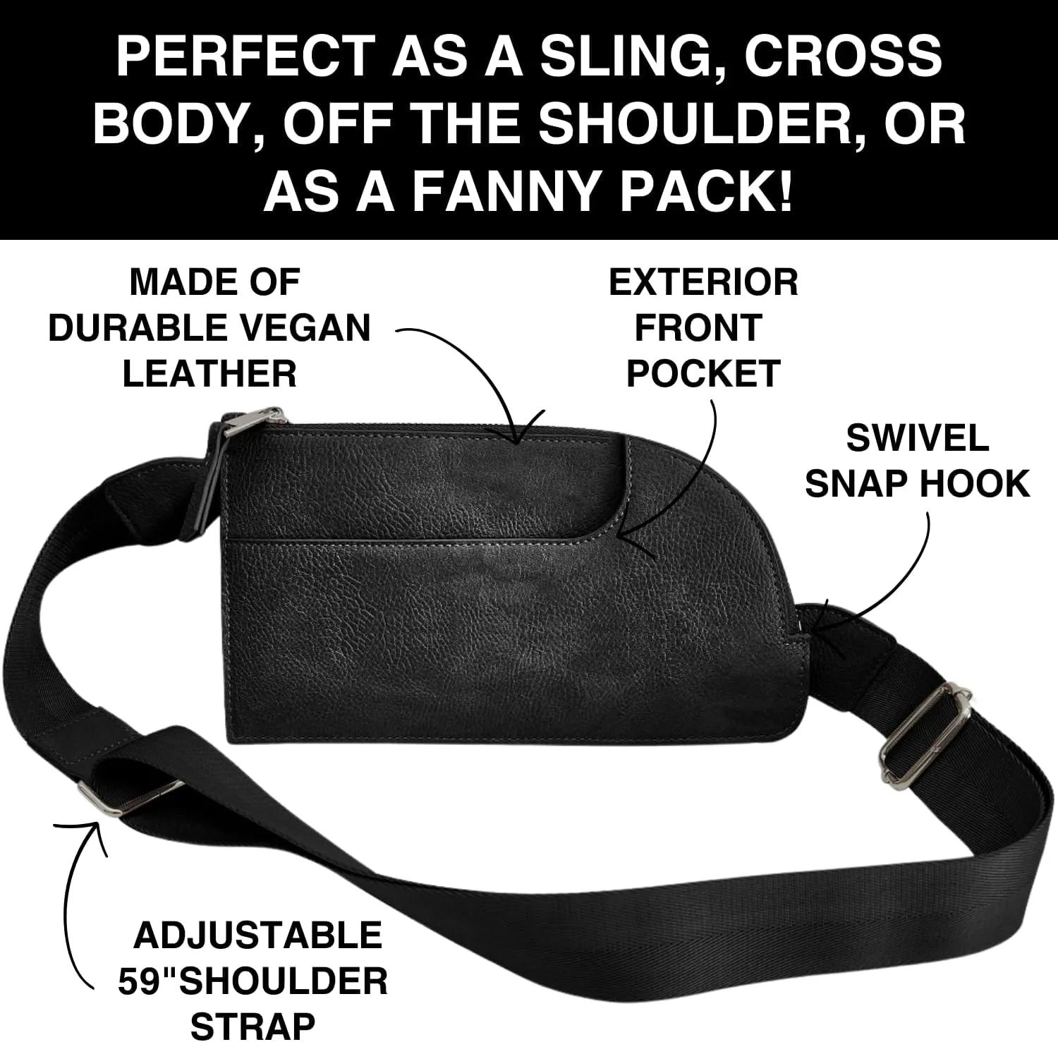 Cell Phone RFID Sling Bag - Touch Screen Women’s Sling Purse Crossbody for Woman (RFID BFF)