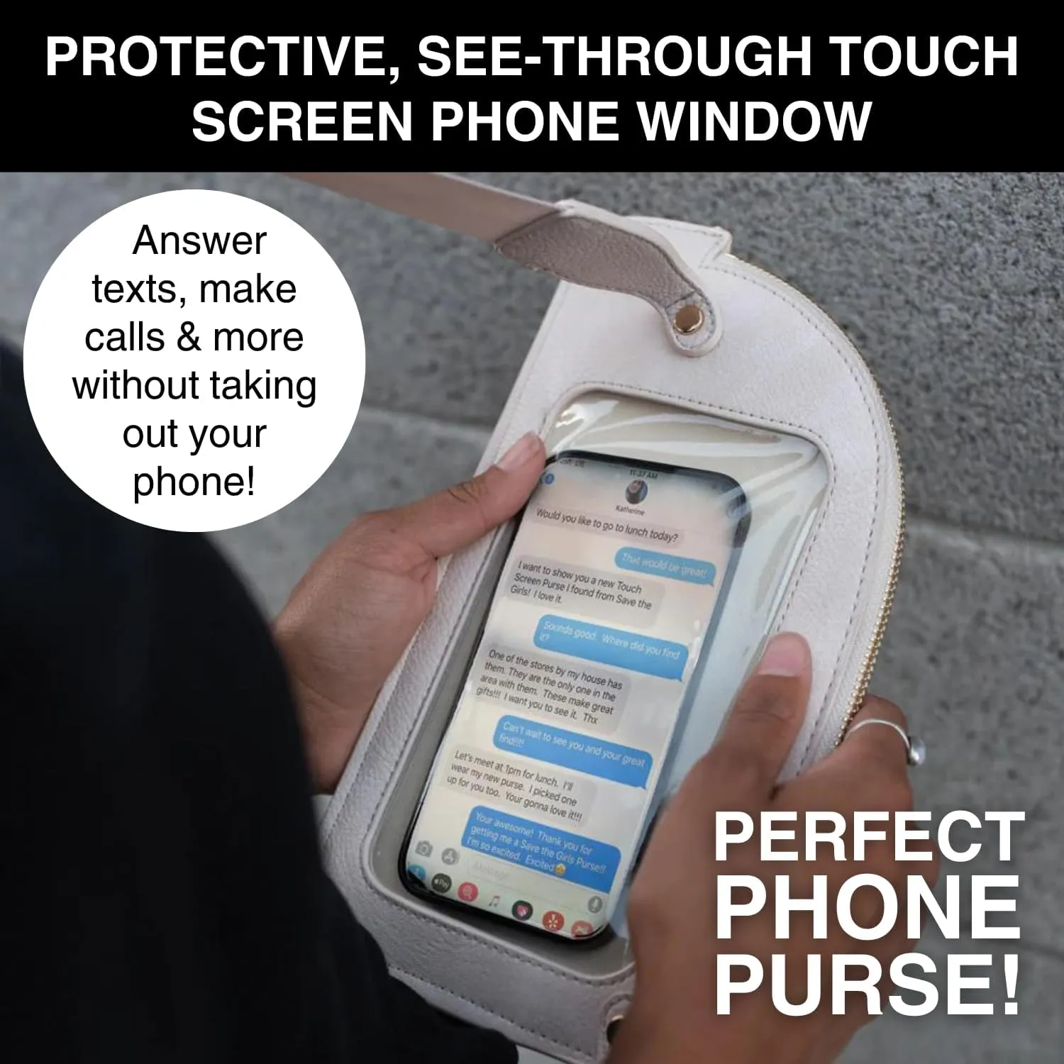 Cell Phone RFID Sling Bag - Touch Screen Women’s Sling Purse Crossbody for Woman (RFID BFF)