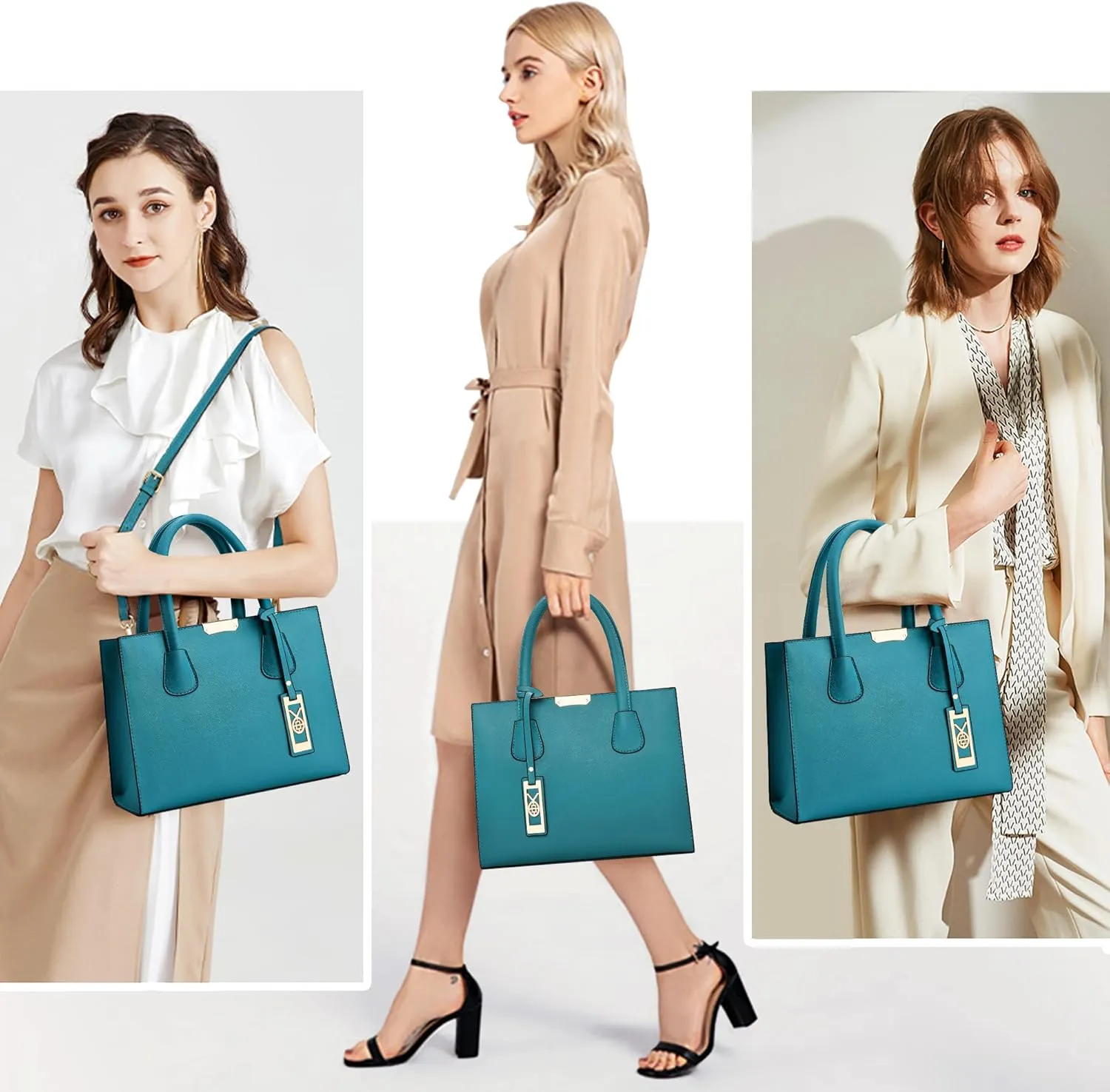 CHICAROUSAL Crossbody Purses and Handbags for Women PU Leather Tote Shoulder Bags Top Handle Satchel