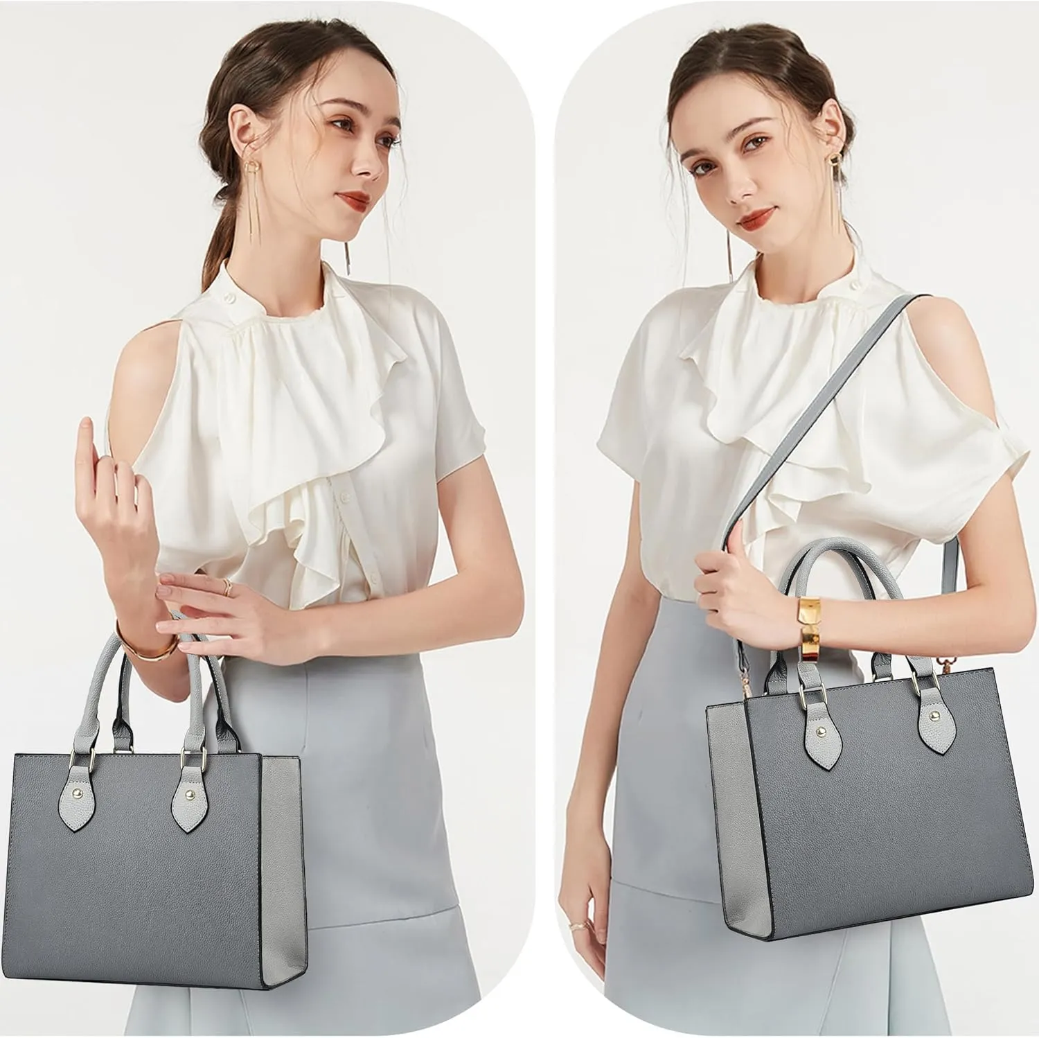 CHICAROUSAL Crossbody Purses and Handbags for Women PU Leather Tote Top Handle Satchel Shoulder Bags
